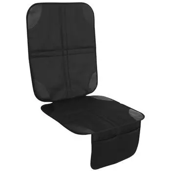 Защитный чехол для детского автокресла, водонепроницаемый, нескользящий, защитный коврик для детского автокресла с сетчатой сумкой для хранения, подушка для детского автокресла чёрный