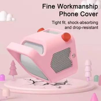 Защитный чехол для динамика, яркий цветной противоударный детский силиконовый чехол для умного динамика для Yoto Player оранжевый