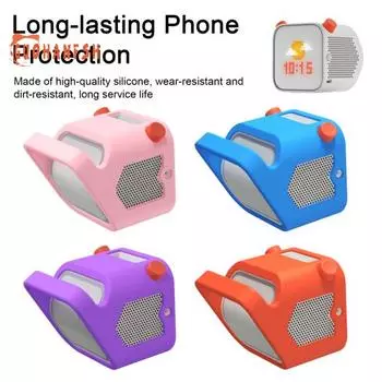 Защитный чехол для динамика Яркий цветной противоударный силиконовый чехол для плеера Yoto — детский аксессуар для умного динамика розовый