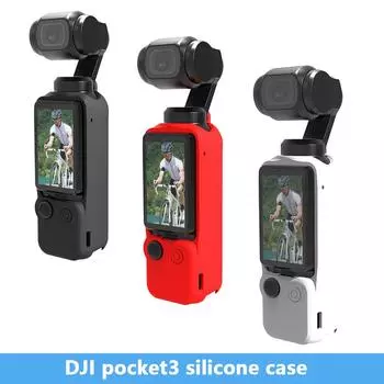 Защитный чехол для DJI Osmo Pocket 3 Силиконовый чехол Защитный чехол для спортивной камеры Пылезащитный, устойчивый к падениям и царапинам Аксессуары для GoPro красный
