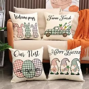 Защитный чехол для домашней подушки на Пасху, семейный чехол One Size