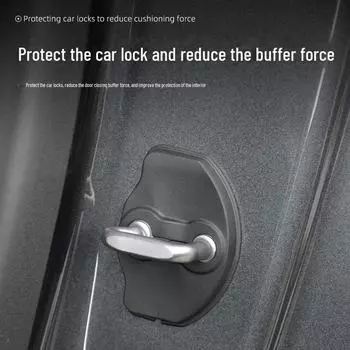 Защитный чехол для дверного замка автомобиля 3/Y: Материал TPEC, черный - специальная крышка пряжки, крышка ограничителя. M3 6-pack