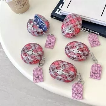 Защитный чехол для Freebudspro4 поколения Pro3 Женский чехол для Bluetooth-гарнитуры 5-го поколения Бесплатный зажим Ударопрочная коробка 4E/5i6i Мягкий чехол SE2/SE3 freebuds5 Stereo Pink Lattice Saturn + Listing
