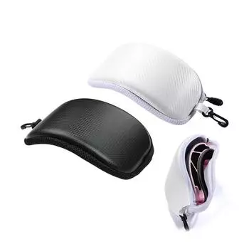 Защитный чехол для горнолыжных очков (Без очков)Противоударный водонепроницаемый чехол для очков для мотоцикла с застежкой-молнией и жестким корпусом чёрный