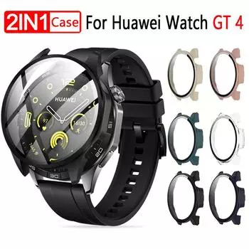 Защитный чехол для Huawei Watch GT 4 46 мм/41 мм аксессуары полное покрытие бампер экран закаленная защита gt4 46 мм 41 мм крышка For GT4 41mm слоновая кость