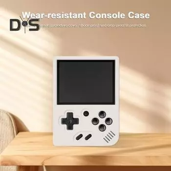 Защитный чехол для игровой консоли для Miyoo Mini Plus, силиконовый, с точным расположением отверстий, пылезащитный, противоударный, сплошной цвет, полное покрытие, водонепроницаемая защита чёрный