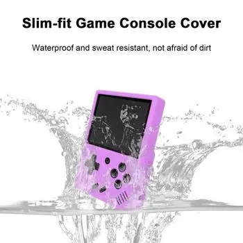 Защитный чехол для игровой консоли для Miyoo Mini Plus, силиконовый, с точным расположением отверстий, пылезащитный, противоударный, сплошной цвет, полное покрытие, водонепроницаемая защита чёрный