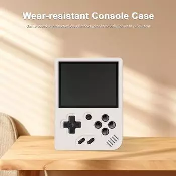 Защитный чехол для игровой консоли для Miyoo Mini Plus, силиконовый, с точным расположением отверстий, пылезащитный, противоударный, сплошной цвет, полное покрытие, водонепроницаемая защита бежевый