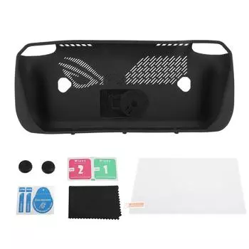 Защитный чехол для игровой консоли ROG Ally X 2024 TPU ABS с защитой экрана и задней подставкой