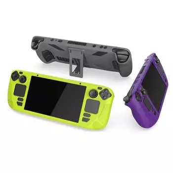 Защитный чехол для игровой консоли Steam Deck, силиконовый чехол для Steam Deck Host, все включено и защищает от падений, силиконовый защитный чехол жёлтый