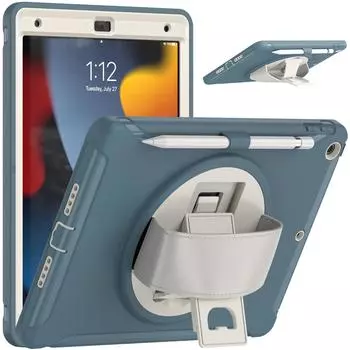 Защитный чехол для iPad 10,2 дюйма с гнездом для стилуса и подставкой — деловой стиль 2020 года For iPad 10.2 inch 2019/2020/2021 with pen slot вишневый розовый