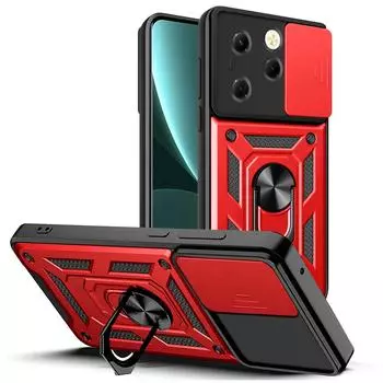 Защитный чехол для камеры Infinix Hot 40 Pro 40i 30 30i Hot 20 Play 12 11S NFC INFINIX Zero 30 5G Armor Hybrid Ring, задняя крышка Infinix Hot 40 Pro чёрный