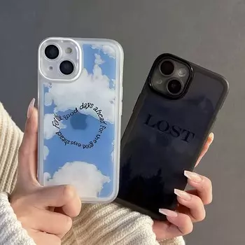 Защитный чехол для камеры Ins для Iphone 13 12 11 Promax 14 Pro Max, мягкий силиконовый противоударный милый чехол для телефона с облаком For iphone 14pro