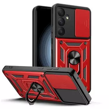 Защитный чехол для камеры Samsung A55 A35 A25 A24 A34 A54 A14 5G A23 A53 A13 A73 A33 A32 A72 A52 A12 Броня Гибридный кольцевой чехол ABS чёрный