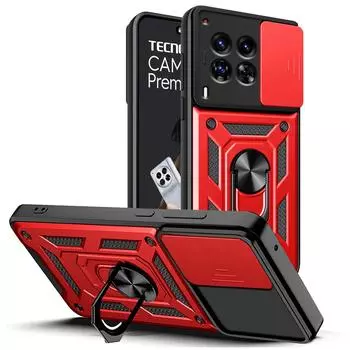 Защитный чехол для камеры Tecno Camon 30 Premier 30 Pro 20 Pro 19 18 18P Spark 20 Pro + 20 20C 10 Pro Armor Hybrid Ring, задняя крышка For Spark 10 4G серебряный