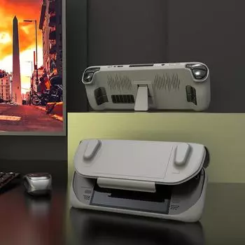 Защитный чехол для консоли из ТПУ, сменный защитный чехол для всего корпуса, съемная передняя крышка с кронштейном для паровой палубы жёлтый