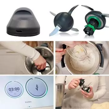 Защитный чехол для лезвия Прочный защитный чехол для режущей головки для замешивания теста для TM5/TM6/Thermomix-Zubehor чёрный