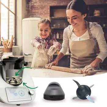 Защитный чехол для лезвия Прочный защитный чехол для режущей головки для замешивания теста для TM5/TM6/Thermomix-Zubehor чёрный