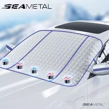 Защитный чехол для лобового стекла SEAMETAL зимой, уличный чехол для переднего окна, солнцезащитный козырек, снежный козырек, водонепроницаемый универсальный для любой погоды Small