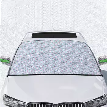 Защитный чехол для лобового стекла Зимний автомобильный мороз Защита от замерзания Защита от замерзания автомобиля Защита от льда и мокрого снега Защита от замерзания для автомобиля серебряный