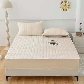 Защитный чехол для матраса из хлопка класса А для мам и младенцев, мягкий и бактериостатический, безопасный для кожи 90x200cm 1pc белый