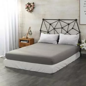 Защитный чехол для матраса King на подкладке из дышащей ткани сплошного цвета A чёрный