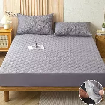 Защитный чехол для матраса, водонепроницаемый, пылезащитный, дышащий, мягкая эластичная лента, противоскользящий, полный охват, детский наматрасник для пожилых людей, защитный чехол A серый
