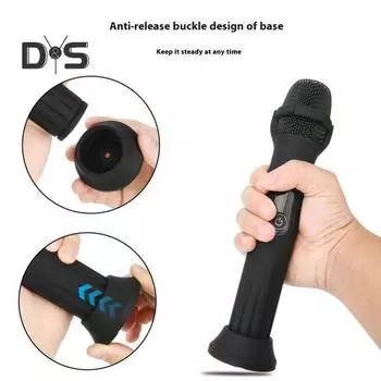 Защитный чехол для микрофона, силиконовый чехол, противоскользящая ручка, ударопрочный, ударопрочный, защитный чехол для микрофона для беспроводного микрофона JBL чёрный