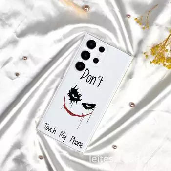 Защитный чехол для мобильного телефона Samsung S23A55 от падений - Don t Touch My Phone с полноразмерной линзой Samsung A05S прозрачный