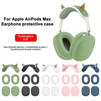 Защитный чехол для наушников 360-градусная защита, ударопрочный, простая установка, чехол-амбушюр, оголовье белый