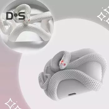 Защитный чехол для наушников 3D Snake Design Ударопрочный, устойчивый к царапинам, защитный чехол для беспроводных наушников Snake для AirPods 4 D белый