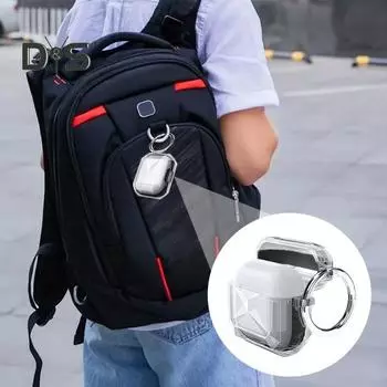 Защитный чехол для наушников AirPods 4, ударопрочный, устойчивый к царапинам чехол для наушников, чехол для беспроводной зарядки, защита на 360 градусов, противоскользящие наушники for Airpods 4 чёрный