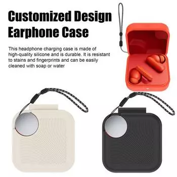 Защитный чехол для наушников CMF Buds, защита на 360 градусов, силиконовый, амортизирующий, пылезащитный, легкий, портативный с чёрный