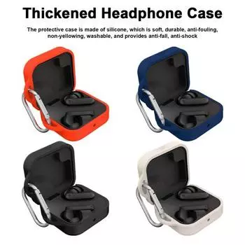 Защитный чехол для наушников, износостойкий, портативный, удобный для переноски, противоударный, защитный силиконовый чехол оранжевый