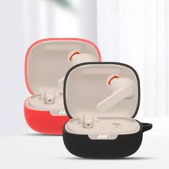 Защитный чехол для наушников, мягкие однотонные наушники с защитой от падения, Bluetooth-совместимые наушники, силиконовые крючки-защелки красный