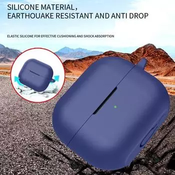 Защитный чехол для наушников, однотонный, ударопрочный, с защитой на 360 градусов, силиконовый чехол для зарядки фиолетовый