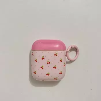 Защитный чехол для наушников Pro2, чехол для наушников второго и третьего поколения, версия с шумоподавлением, третье поколение, четвертое поколение, корейский милый забавный чехол Apple Airpods Pro [Pink Wave Dot Cherry] Send Ring