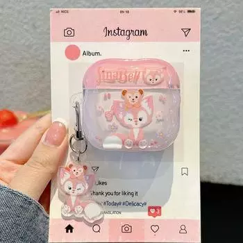 Защитный чехол для наушников Pro2 Чехол для наушников Второе и третье поколение Версия с шумоподавлением Третье поколение Четвертое поколение Корейский мультяшный забавный Apple Airpods Pro [Kailina Belle] Send pendant