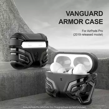 Защитный чехол для наушников, противоударный, водонепроницаемый, из ТПУ, Bluetooth-совместимый чехол для наушников для Airpods Pro чёрный