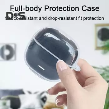 Защитный чехол для наушников, прозрачный дизайн, ударопрочный, простой в установке защитный чехол для Redmi Buds 6 прозрачный