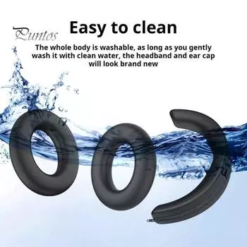 Защитный чехол для наушников Силиконовый чехол для наушников Износостойкий дышащий моющийся Невыцветающий чехол для гарнитуры Запасные части синий