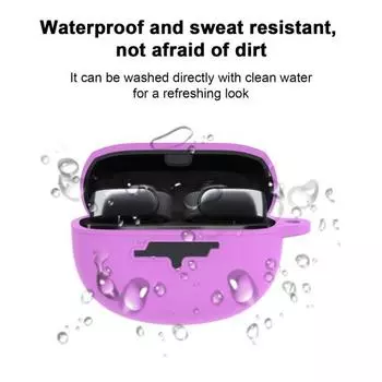 Защитный чехол для наушников Силиконовый чехол Противоударный ударопрочный Простота установки Bluetooth-совместимый чехол для наушников для сверхоткрытых дверей синий