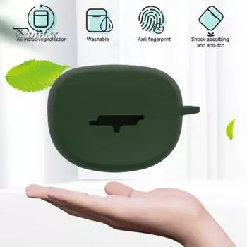 Защитный чехол для наушников Силиконовый чехол Противоударный ударопрочный Простота установки Bluetooth-совместимый чехол для наушников для сверхоткрытых дверей синий