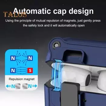 Защитный чехол для наушников, ударопрочный, ударопрочный, защита на 360 градусов, защитный чехол для AirPods 4 for Airpods 4 зелёный