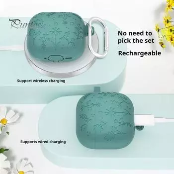 Защитный чехол для наушников, защитный чехол для зарядки, ударопрочный, утолщенный, полностью покрывающий силиконовый чехол светло-зеленый