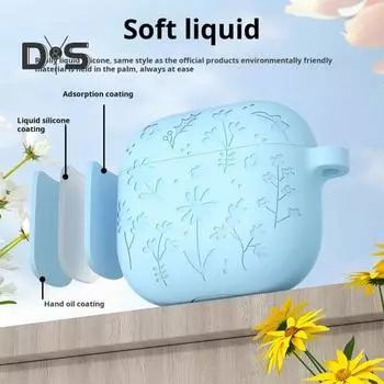 Защитный чехол для наушников, защитный чехол для зарядки, ударопрочный, утолщенный, полностью покрывающий силиконовый чехол зелёный