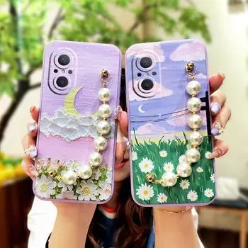 Защитный чехол для объектива Чехол для телефона Huawei Nova9 SE Браслет с медведем Браслет с жемчугом Защита объектива от ударов Защита от падения Huawei Nova9 SE