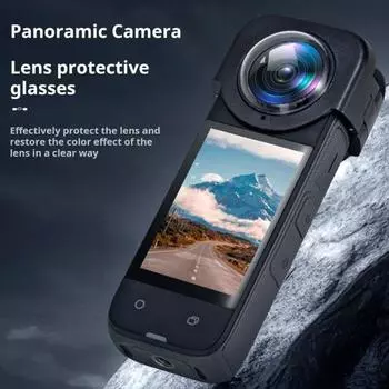 Защитный чехол для объектива Insta 360X4. Держите объектив в чистоте. Надежная защита. Улучшенные оптические характеристики. Простая установка. Универсальная защита. чёрный