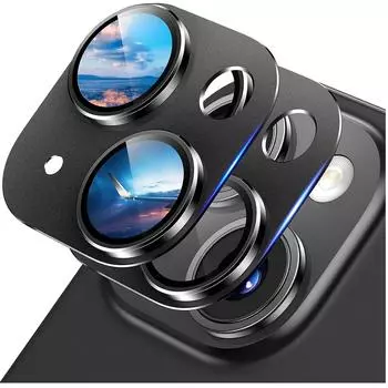 Защитный чехол для объектива камеры, 2 шт., чехол для Iphone 15 Pro Max 14 Plus 13 Mini 12 11 15Pro 14Pro 13Pro 12Pro 11Pro, защитное стекло, аксессуары для телефонов For iPhone 15 чёрный
