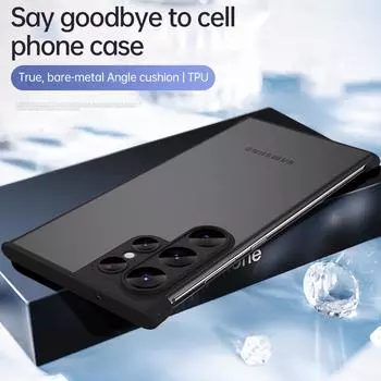 Защитный чехол для объектива камеры, безрамочный чехол для Samsung Galaxy S24 Ultra S23 Plus S22 S24Ultra 5G S23Ultra S24Plus, защитный бампер, аксессуары S24 чёрный